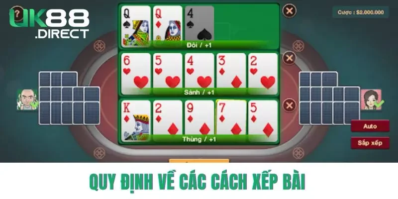 Quy định về các cách xếp bài 