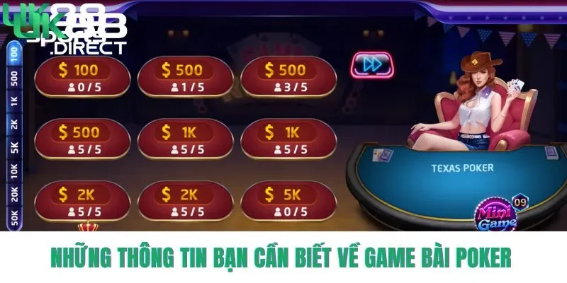 Những thông tin bạn cần biết về game bài Poker