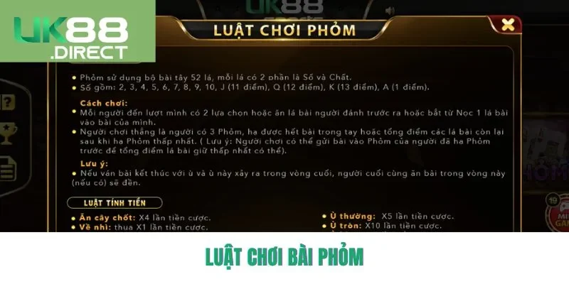 Luật chơi bài Phỏm