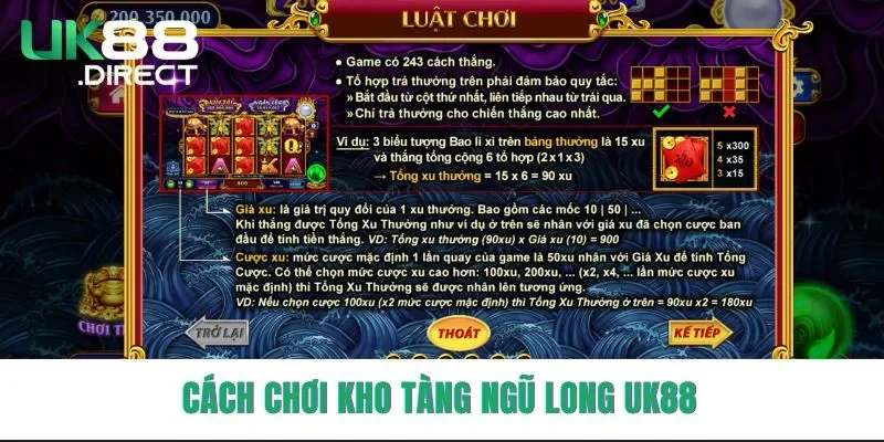 Cách chơi Kho Tàng Ngũ Long UK88