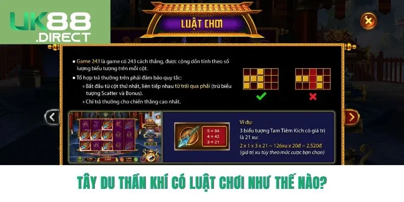 Tây du thần khí Uk88 có luật chơi như thế nào?